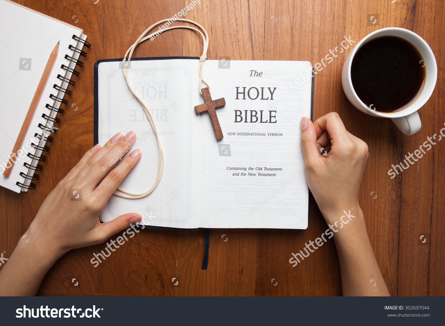 CHIANGMAI THAILAND August 03 2015 A woman is reading The New International Version of the Holy Bible at home CHIANGMAI THAILAND August 03 2015 A woman is reading The New International Version of the Holy Bible at home