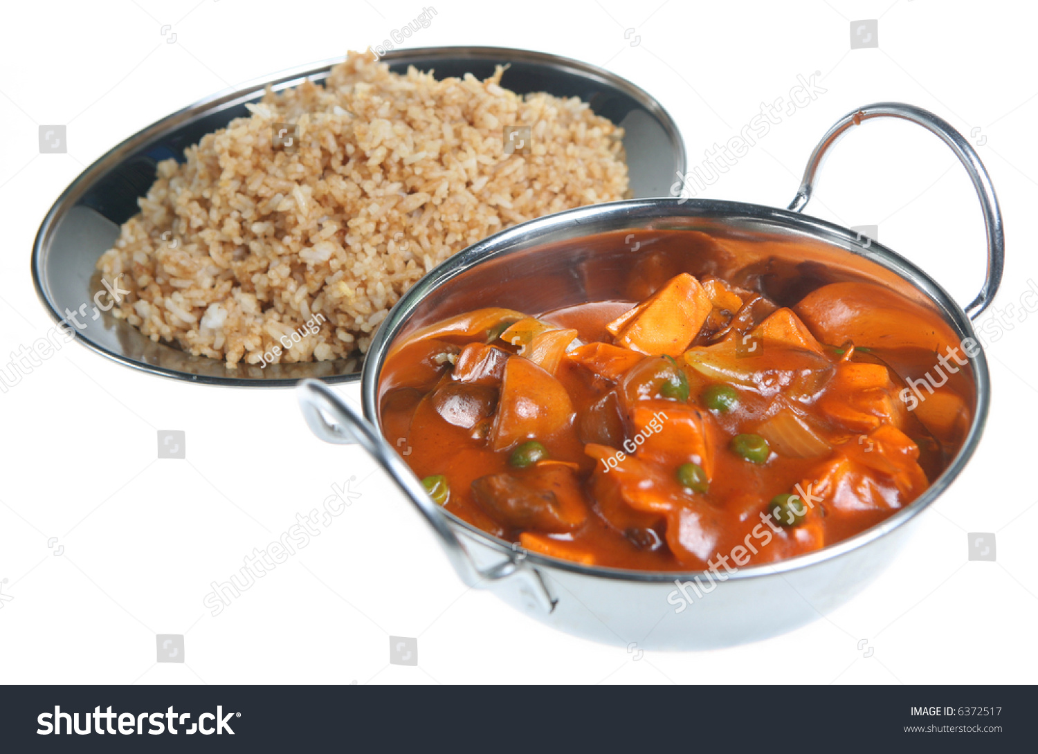 Chicken Curry And Egg Fried Rice. Stock Photo 6372517 : Shutterstock