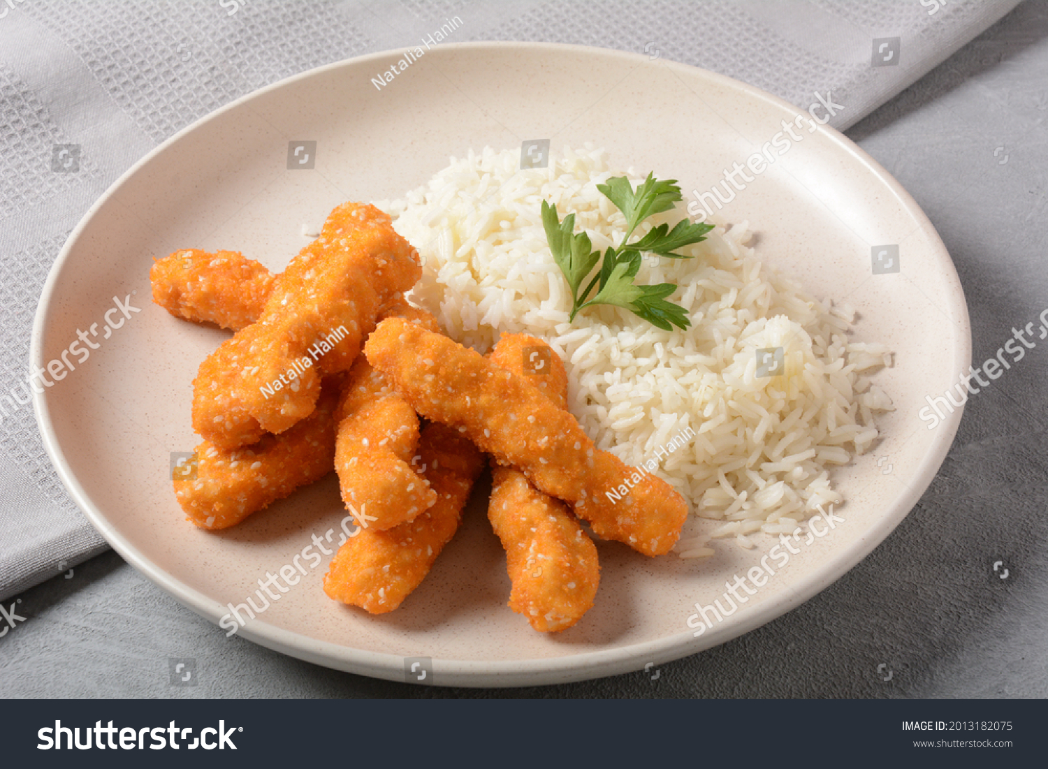 Chicken Nuggets Rice Images Stock Photos Vectors Shutterstock