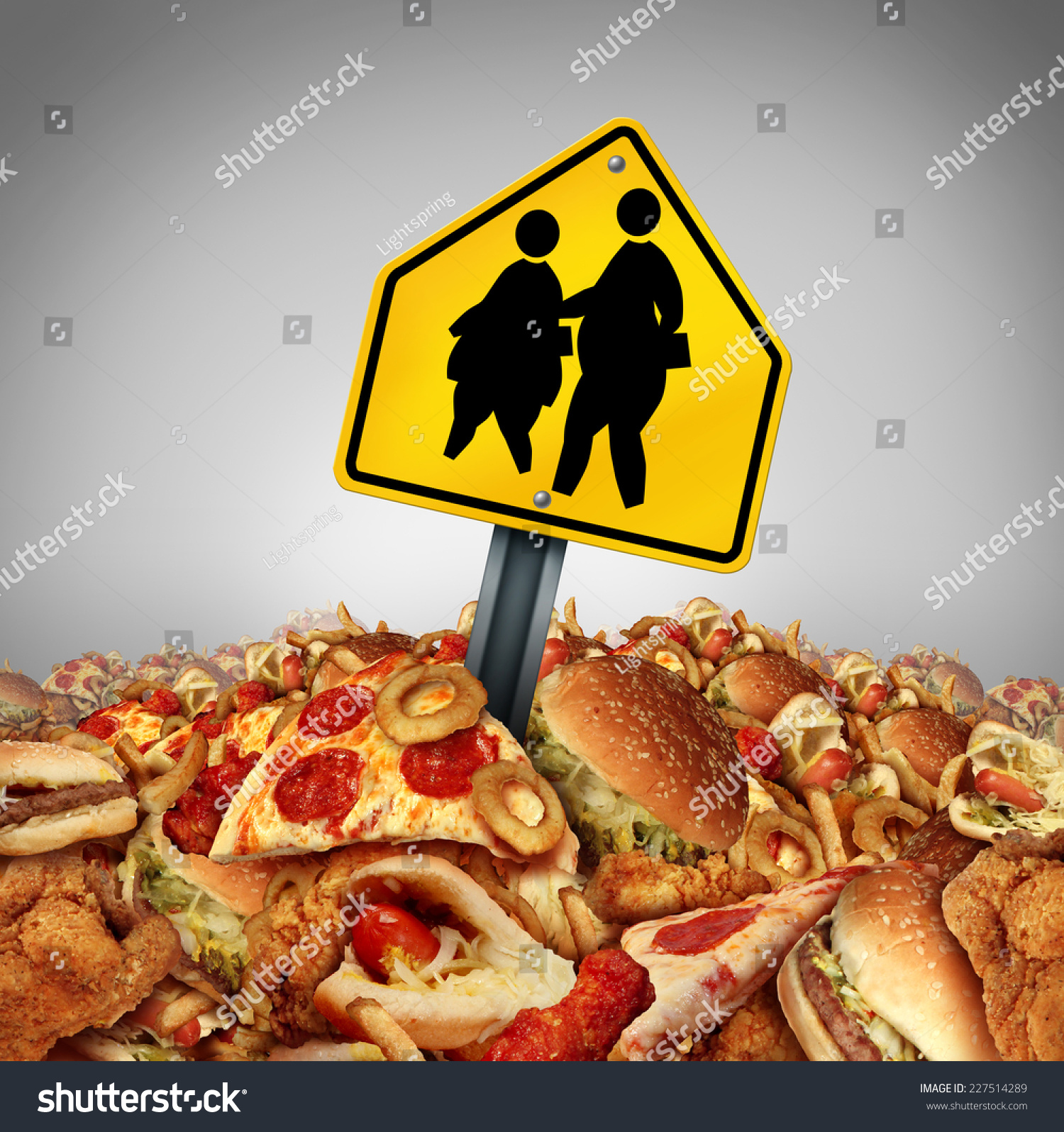 Children Diet Problems And Obesity Crisis In The School Concept As A