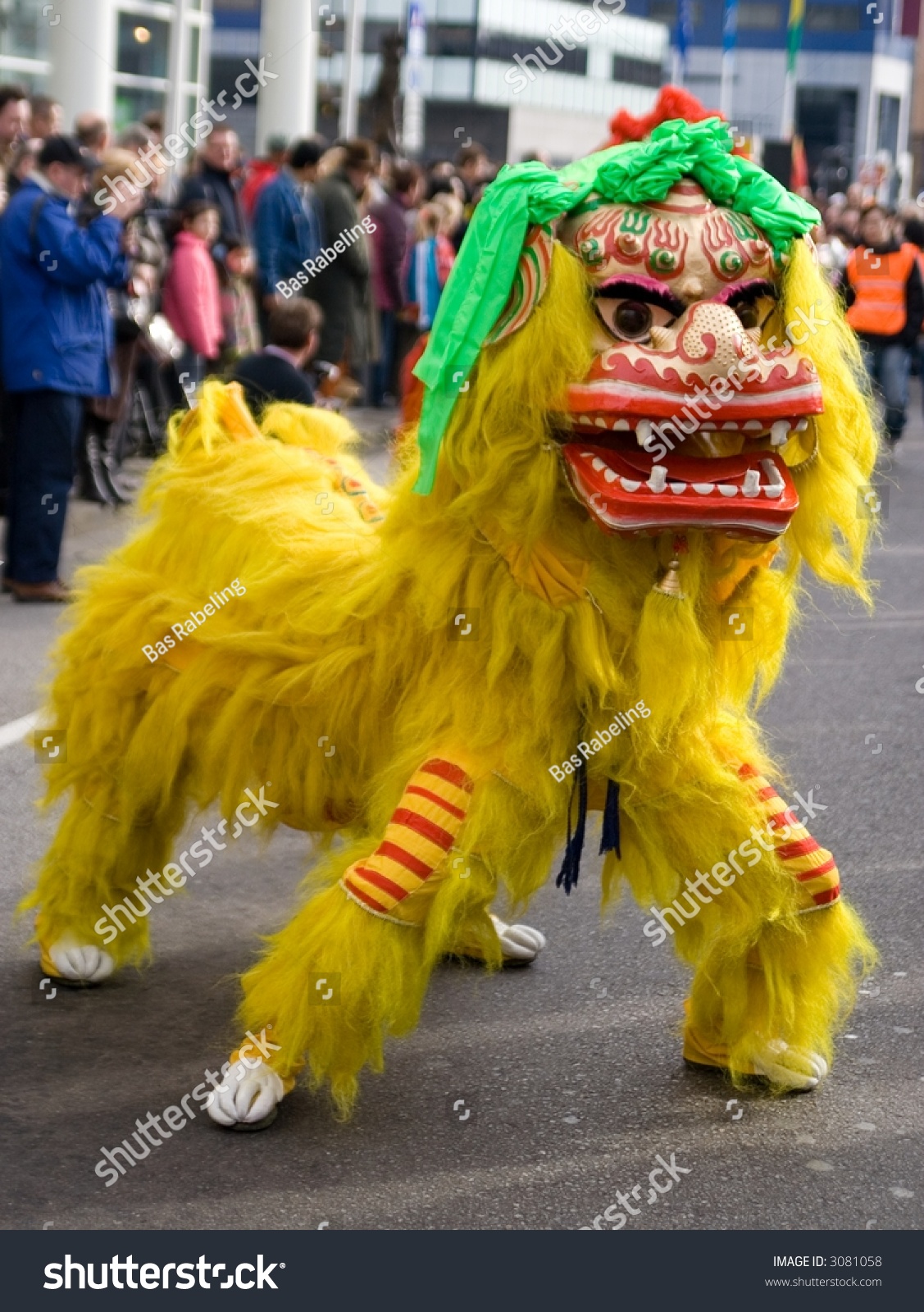 Chinese Dragon Dance During The Parade Celebrating Chinese New Year In