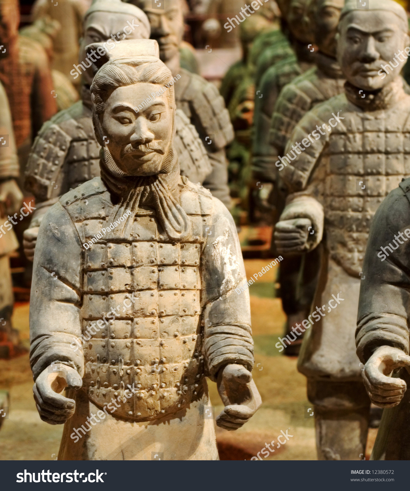 Chinese Qin Dynasty Statues Represent Tradition And Culture. Stock