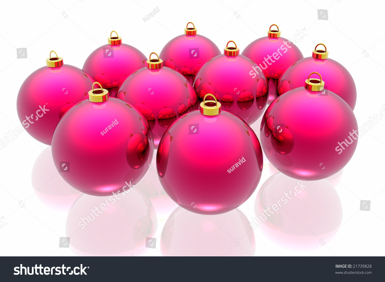 Christmas Decoration On The White Background Stock Photo 21739828 : Shutterstock