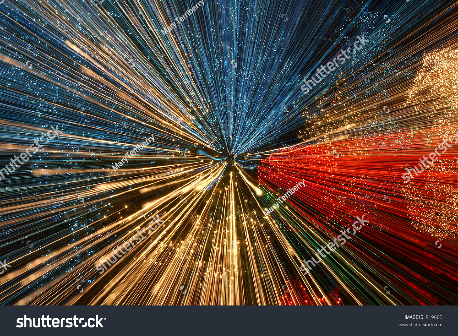 Christmas Lights Zooming During Slow Shutter Speed Stock Photo 819605 : Shutterstock