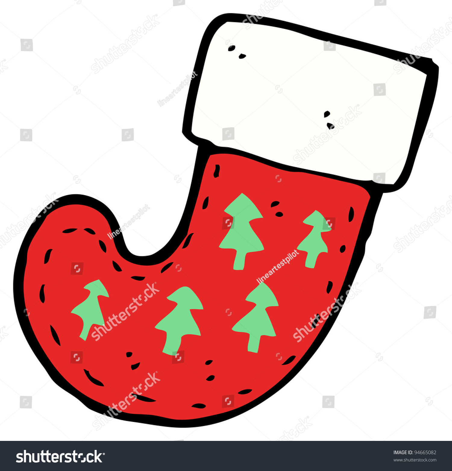 Christmas Stocking Cartoon Stock Photo 94665082 : Shutterstock