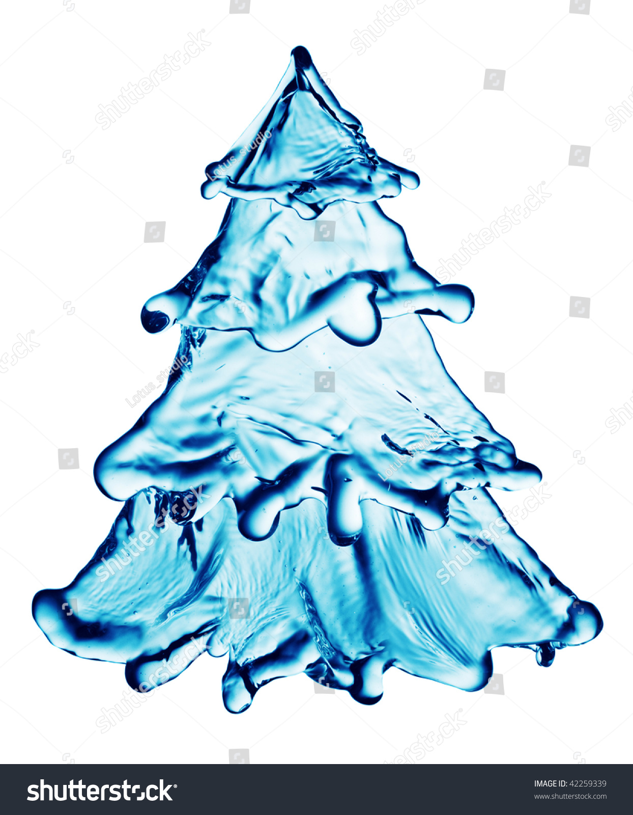 christmas water tree isolated on white stock photo christmas water tree isolated on white stock photo