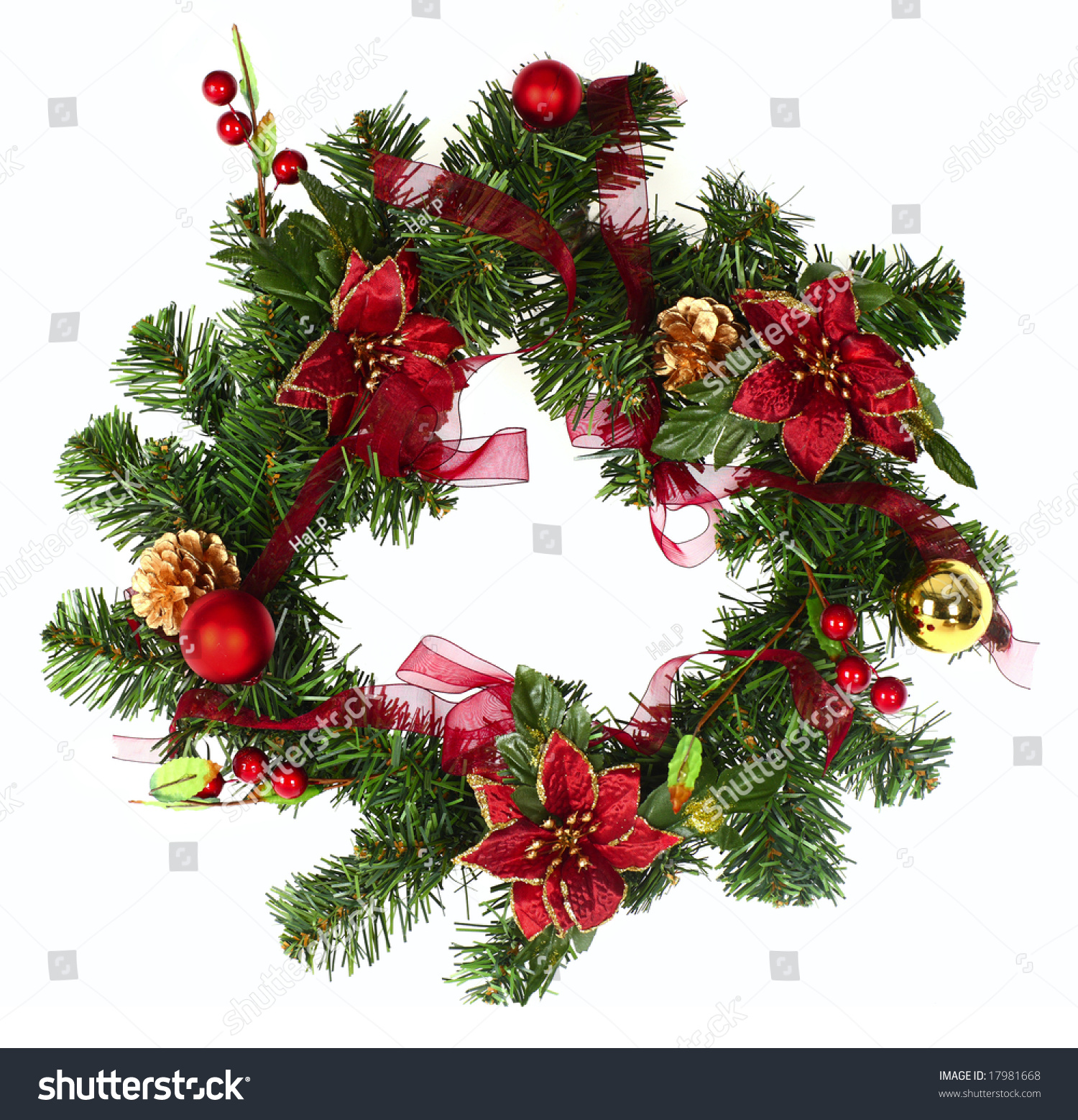 Christmas Wreath Stock Photo 17981668 : Shutterstock