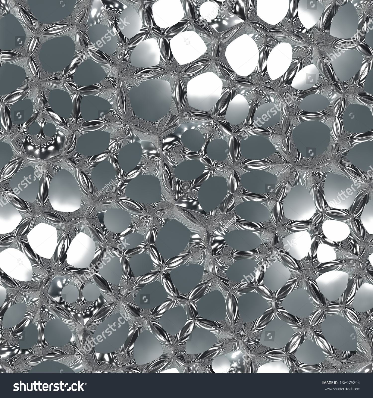 Chrome Pattern. Seamless Texture. Stock Photo 136976894 Shutterstock