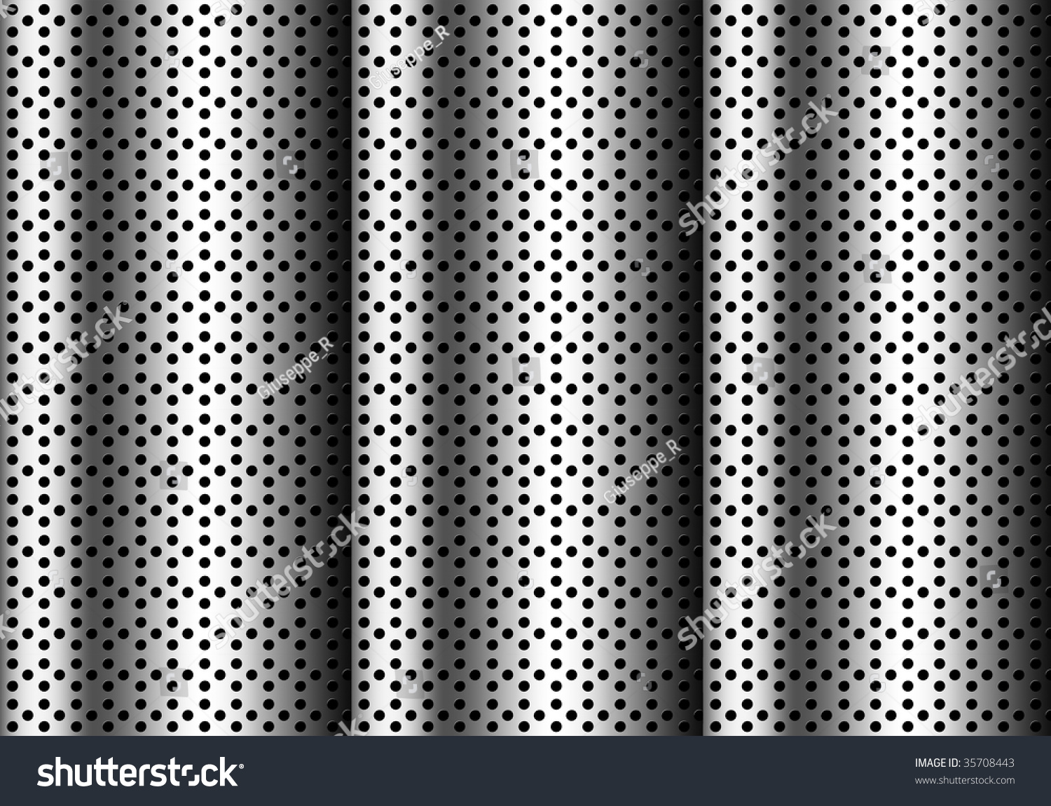 Chrome Texture With Black Dots. Abstract Illustration - 35708443
