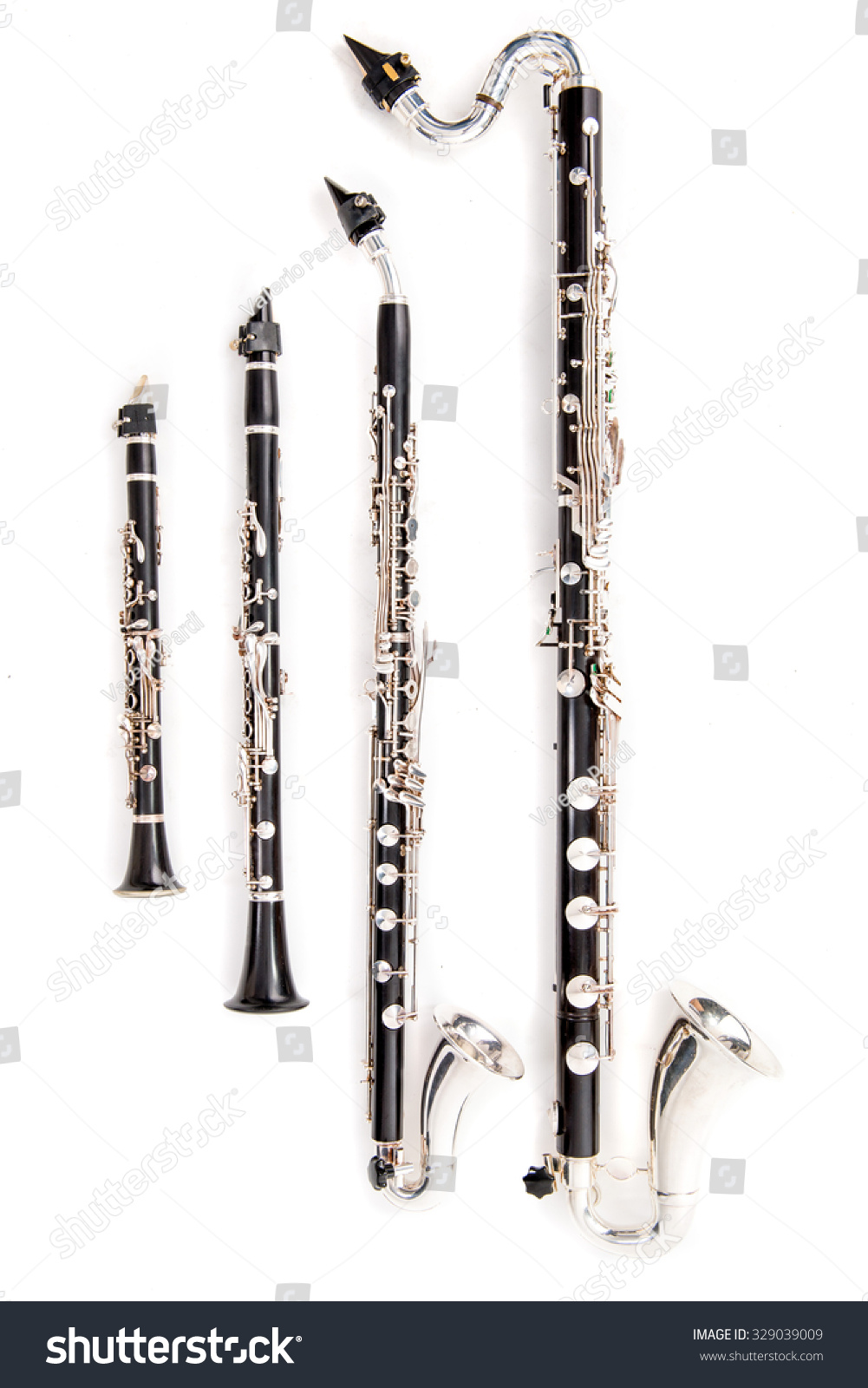 Clarinet Family Eb Clarinet Bb Clarinet Stock Photo 329039009 ...