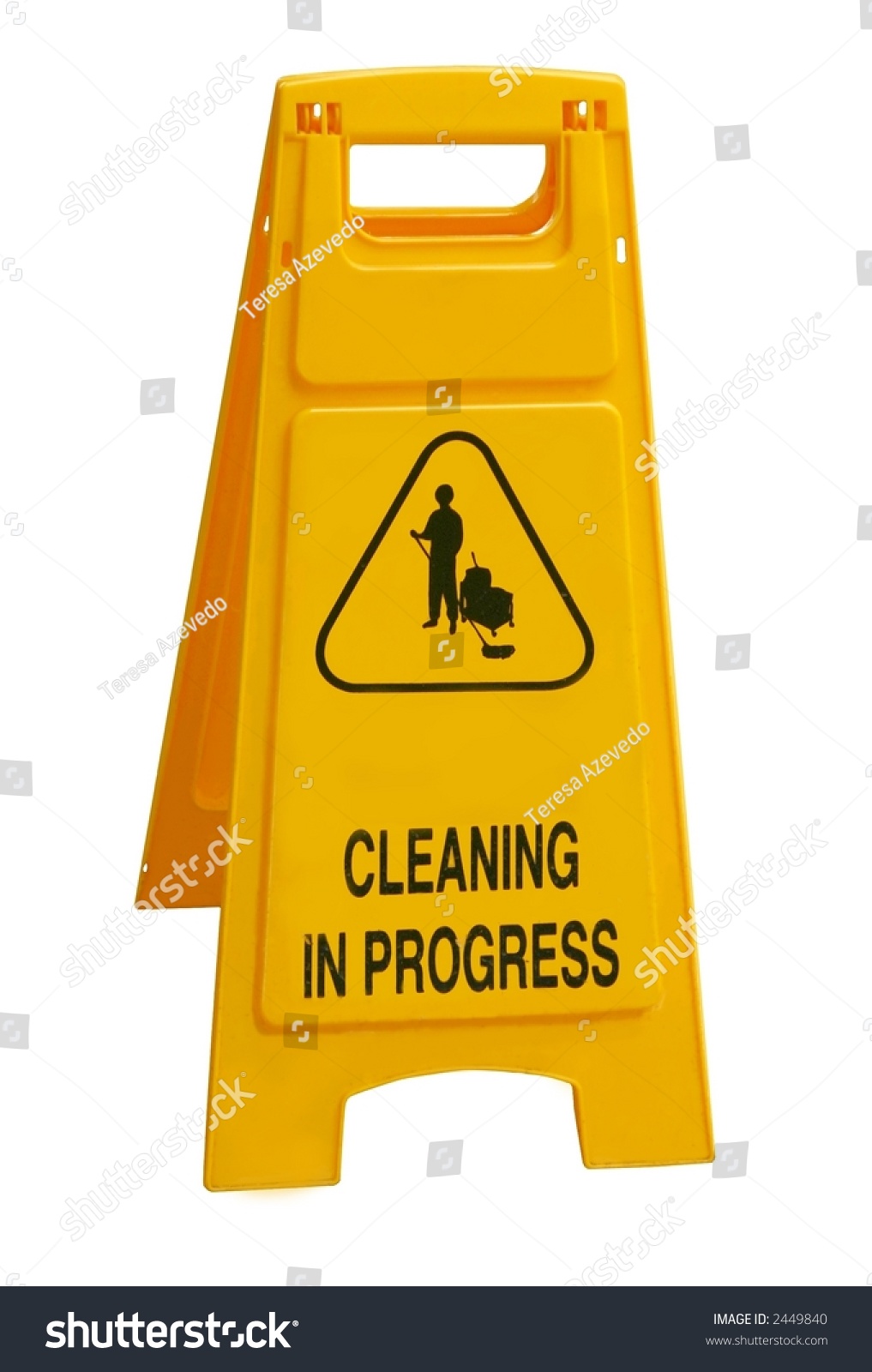 Cleaning In Progress Sign Stock Photo 2449840 Shutterstock