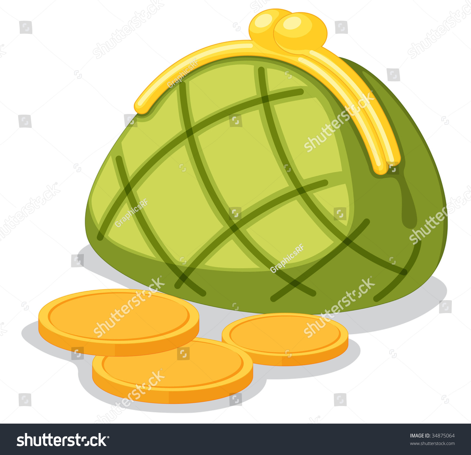 Clipart Style Cartoon Of A Purse Stock Photo 34875064 : Shutterstock