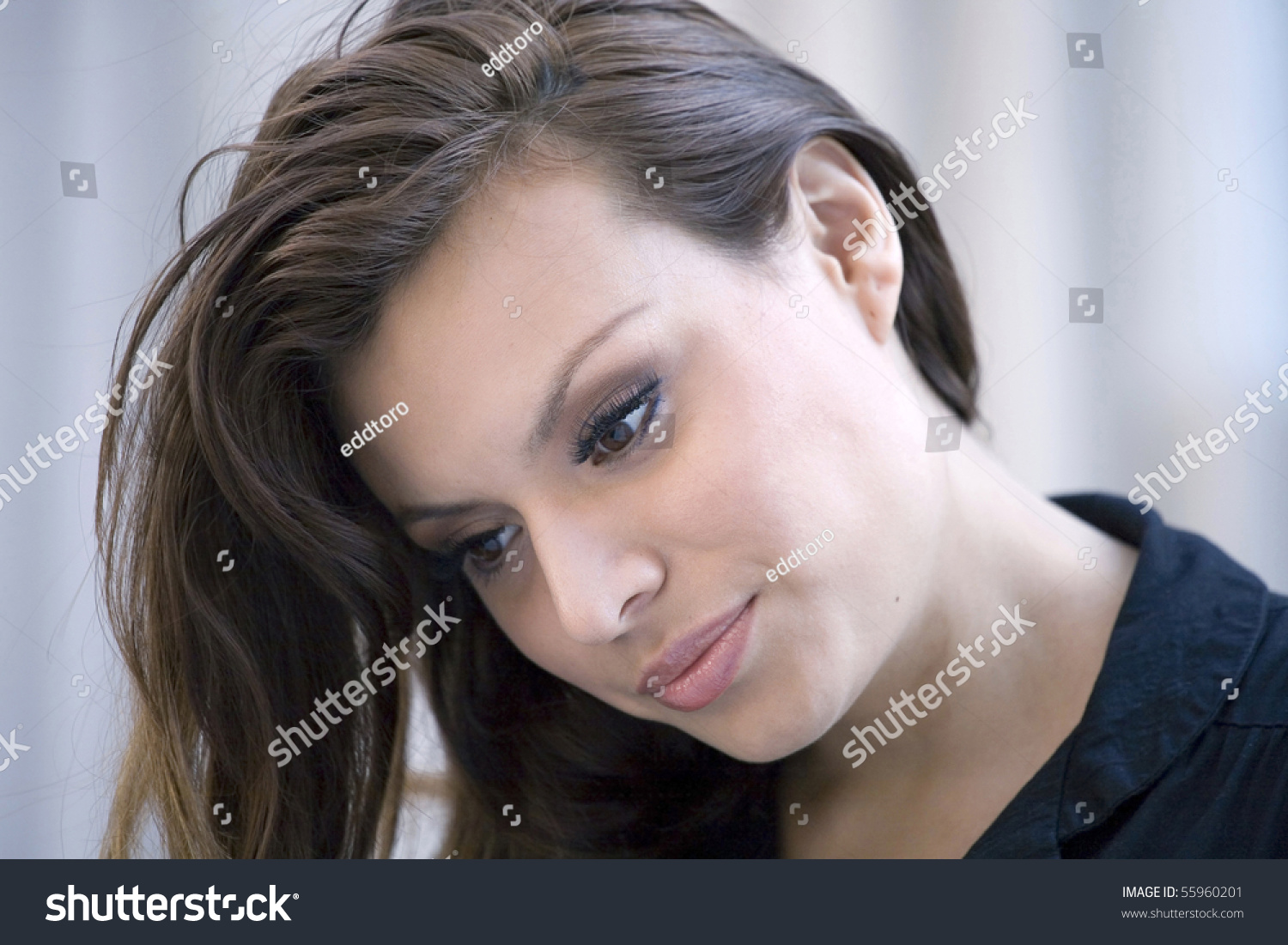 Close Up Of A Latina Woman In Her Early Twenties She Is From Bolivia