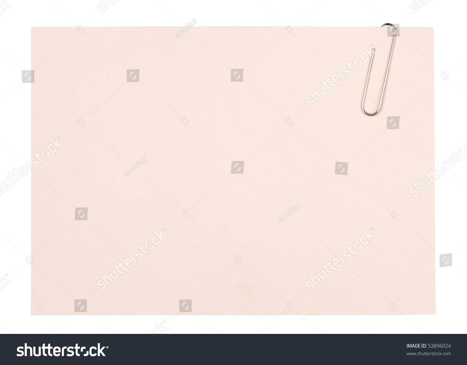 Close up of paper clip holding a blank paper sheet Close up of paper clip holding a blank paper sheet