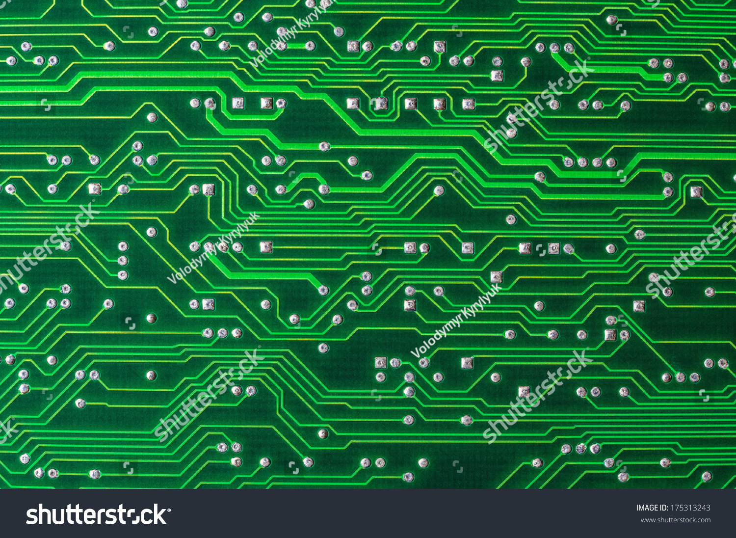 Close Green Circuit Board Stock Photo 175313243 Shutterstock