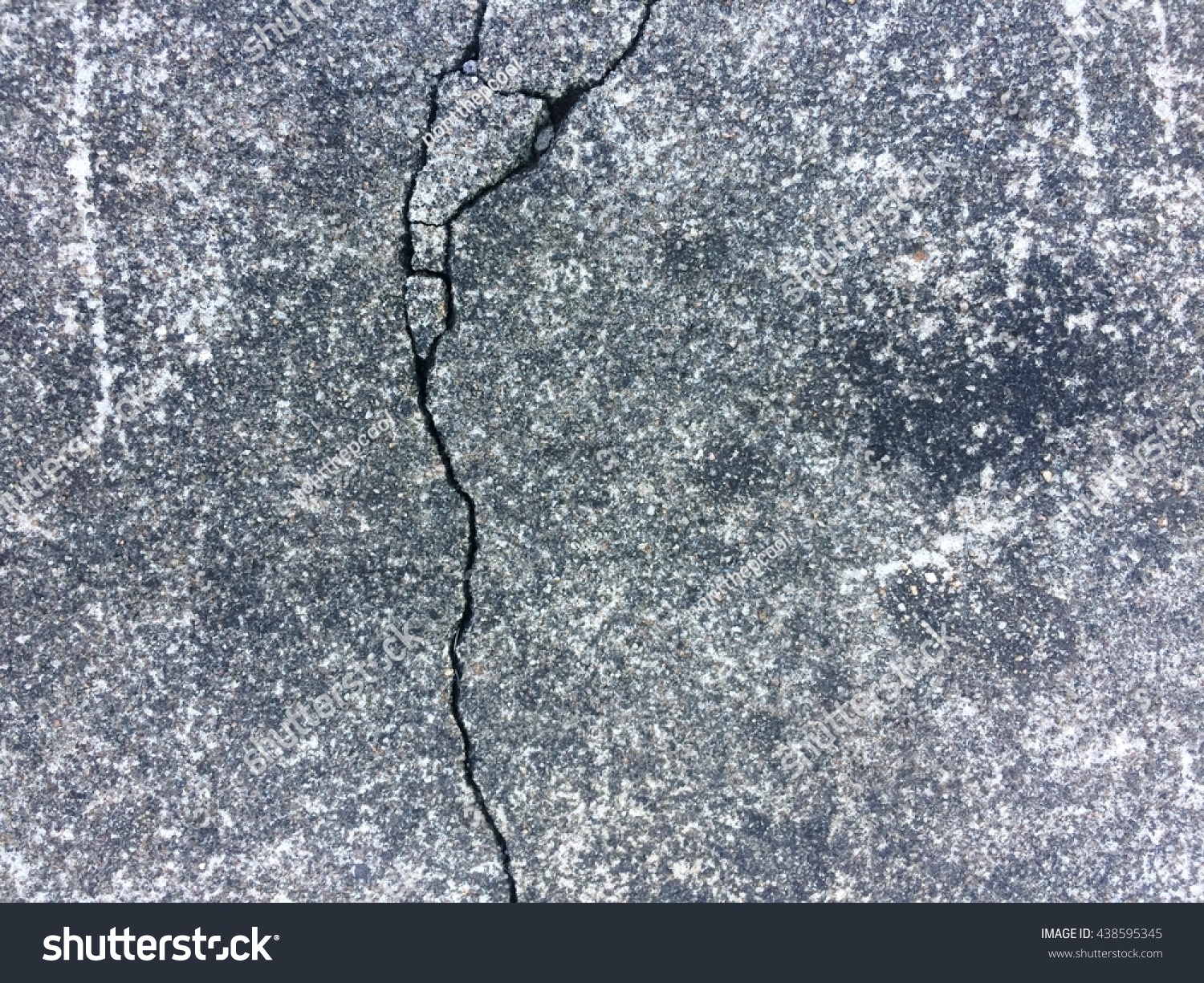 Closeup Dirty Concrete Crack Wall Texture Stock Photo 438595345