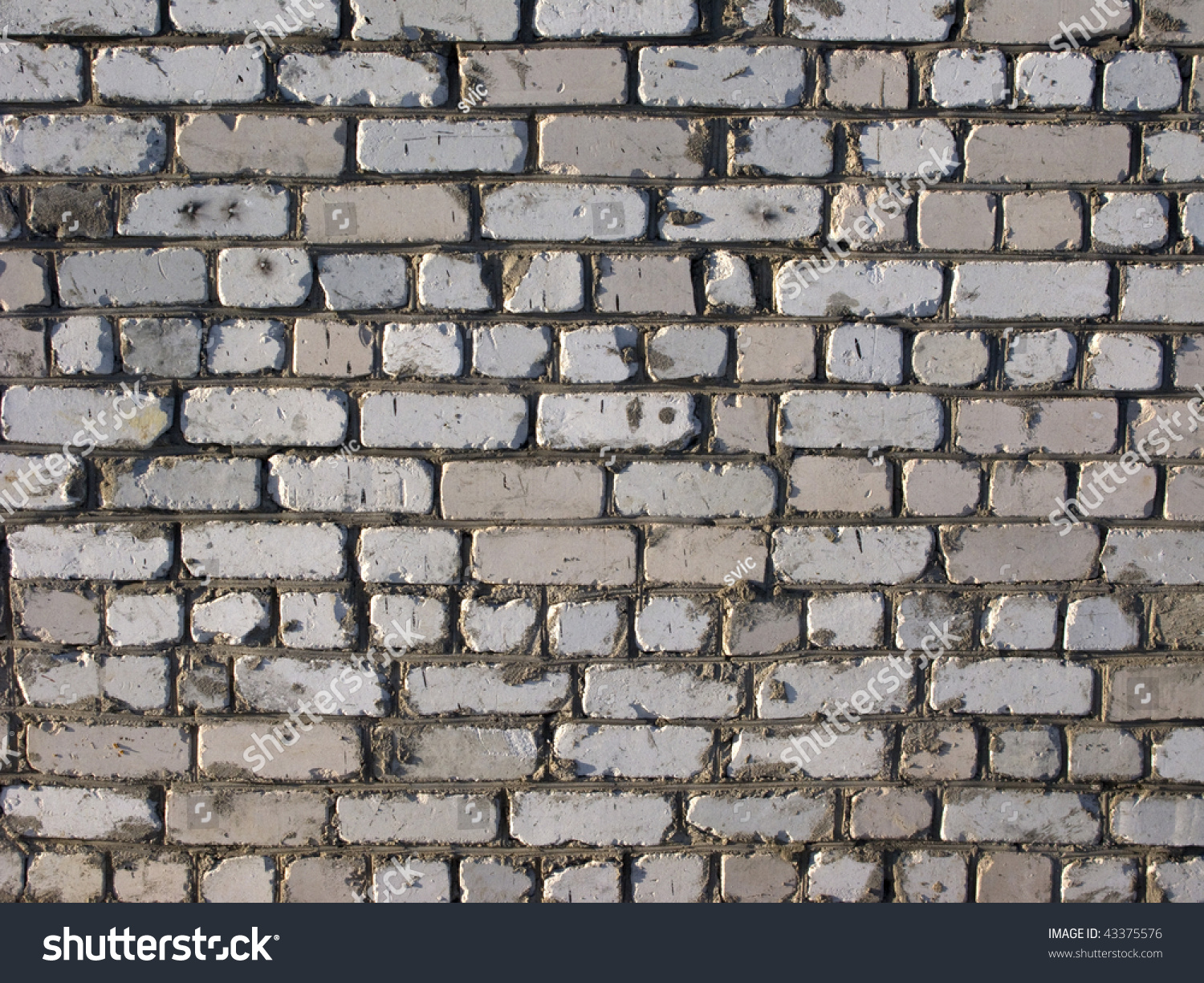 Closeup Dirty White Brick Wall Surface Stock Photo 43375576 - Shutterstock