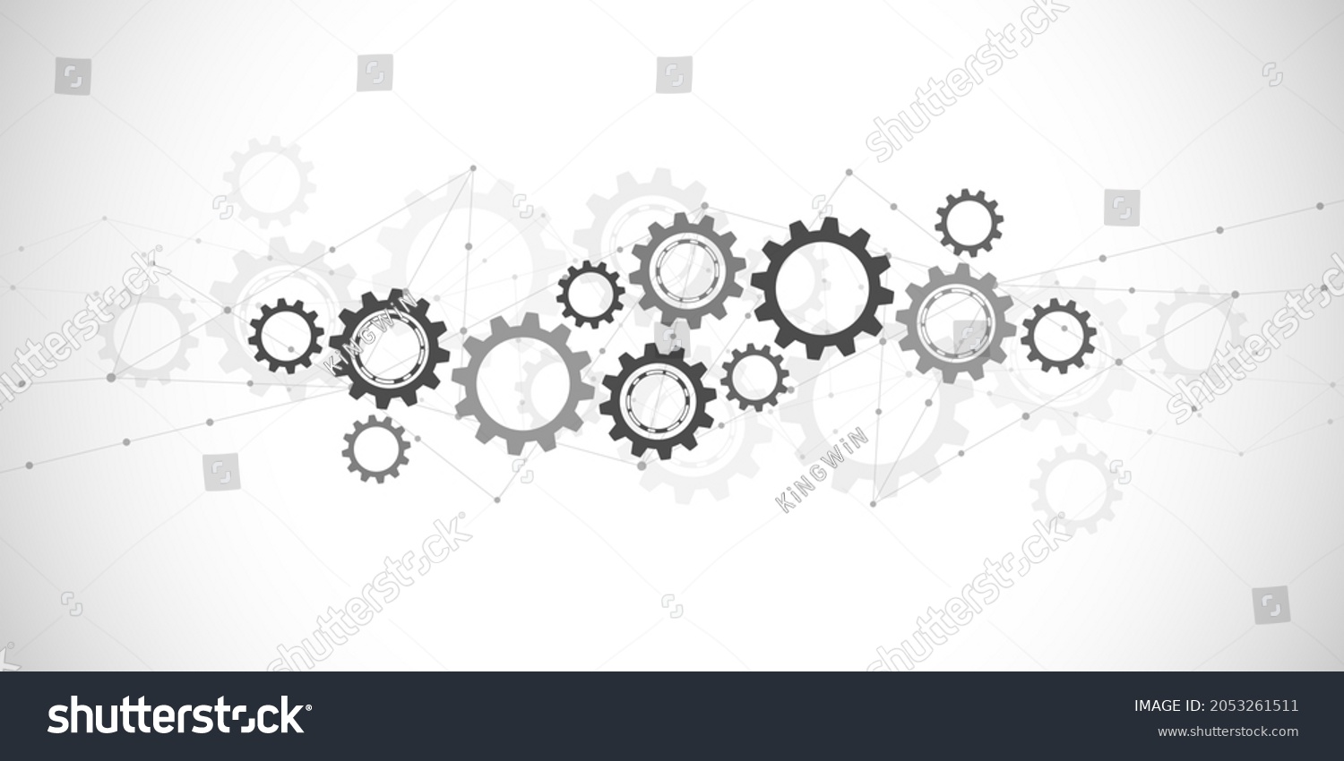 Cogs Gear Wheel Mechanisms Concepts Ideas Stock Illustration