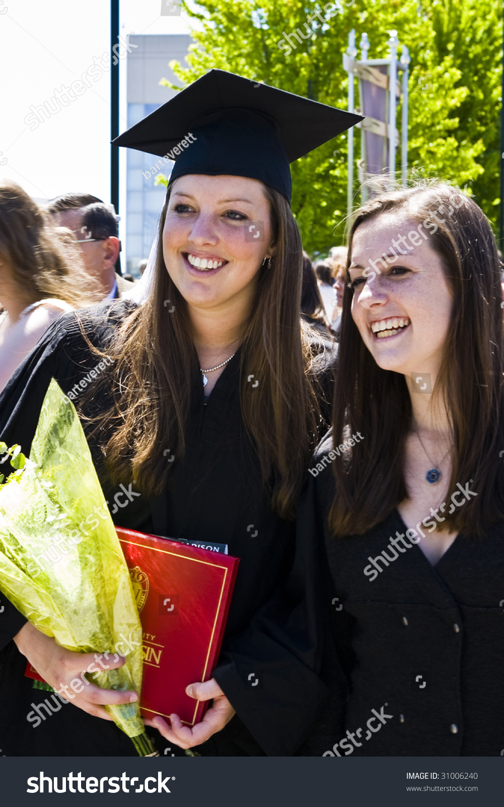 College Graduates Smile After Receiving Their Degrees Stock Photo ...