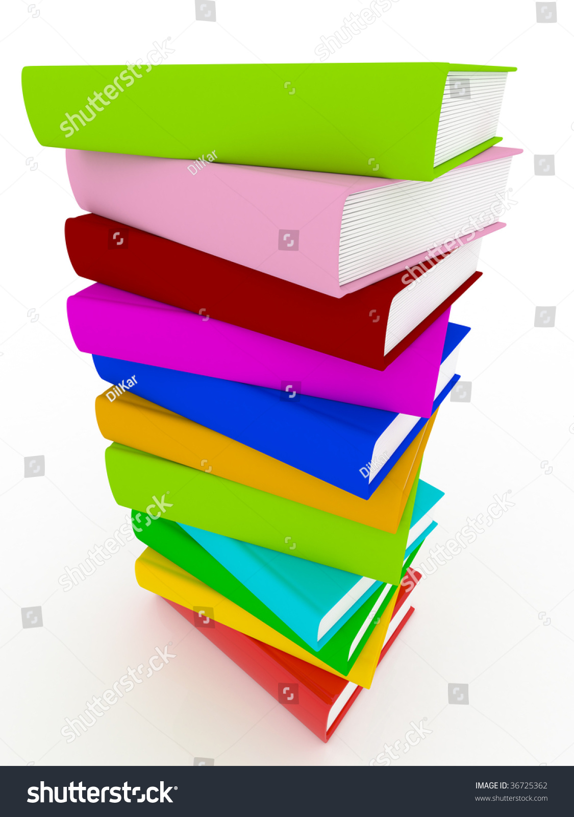 Colorful Book Stack Stock Photo 36725362 Shutterstock