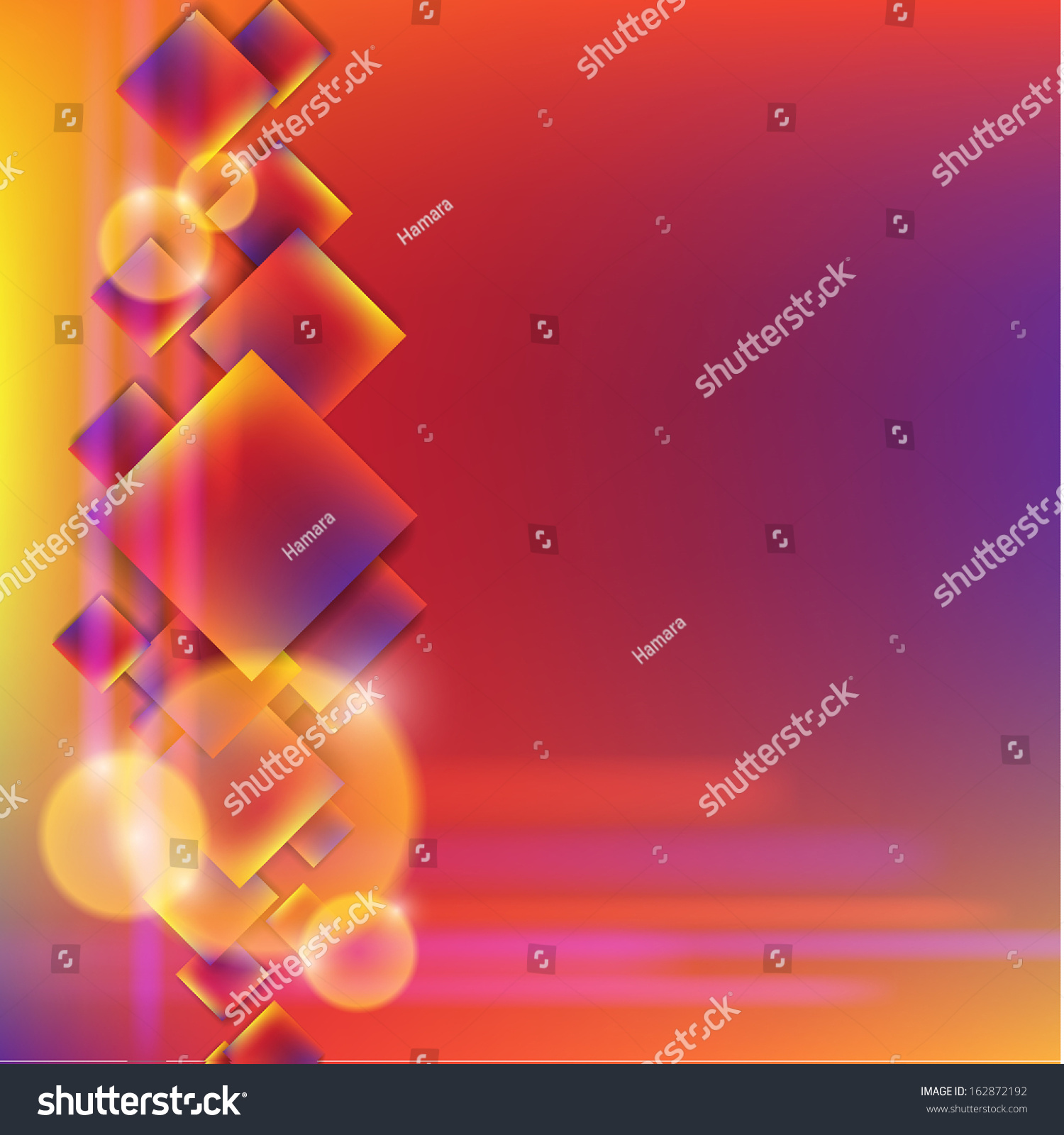 Colorful Square Blank Background. Raster Version. Stock Photo 162872192