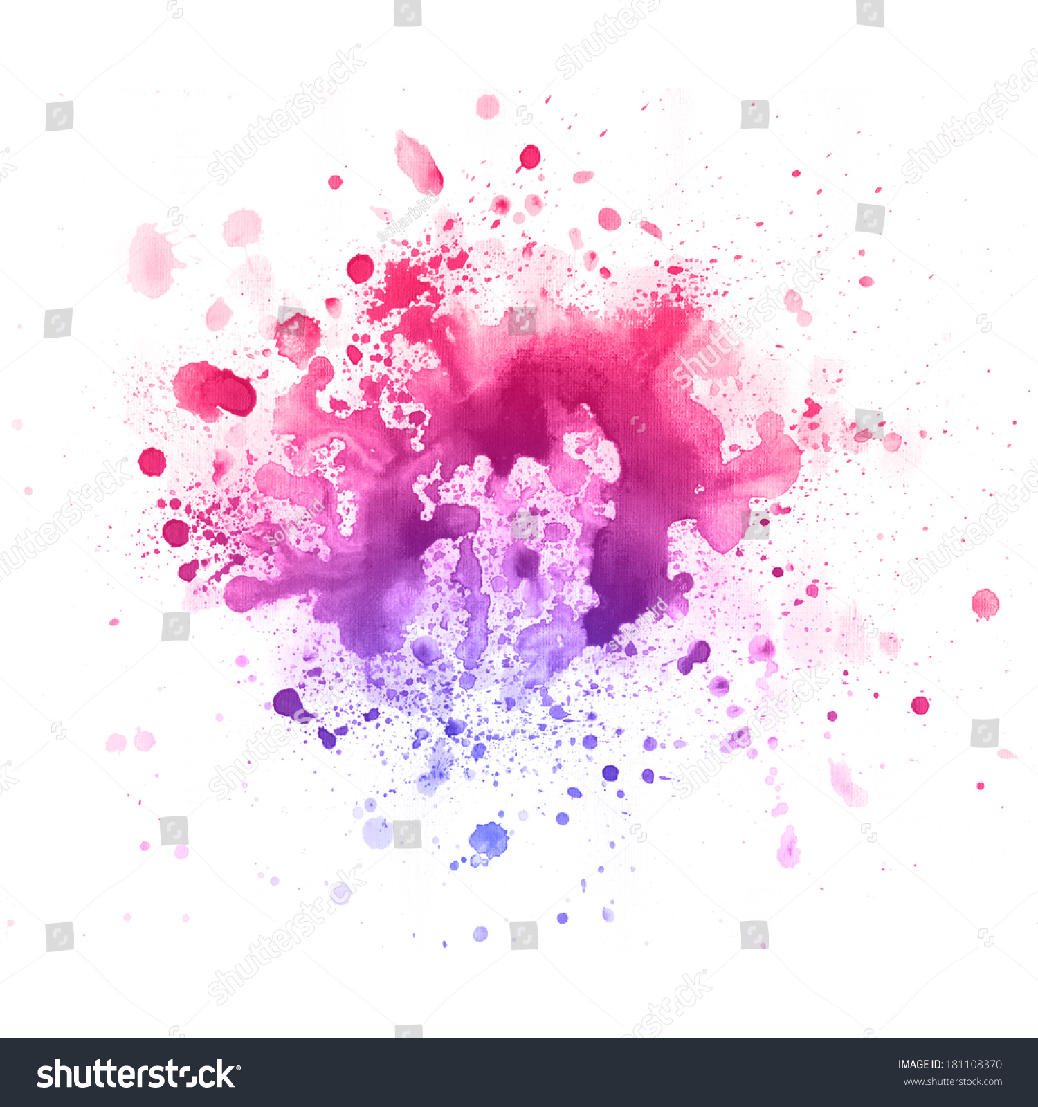 Colorful Watercolor Drops Texture Drawing Created Stock Illustration 