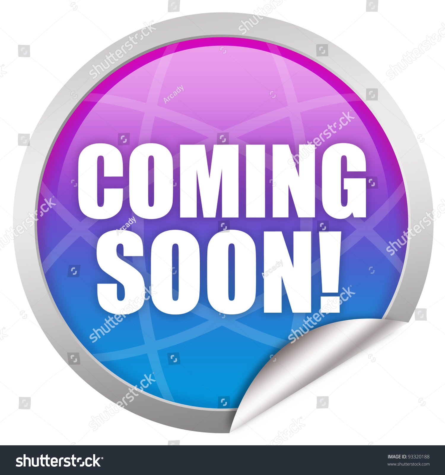 Coming Soon Label Stock Photo 93320188 : Shutterstock