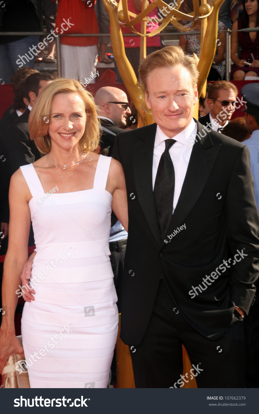 Conan O'Brien And Wife Liza At The 60th Annual Primetime Emmy Awards ...