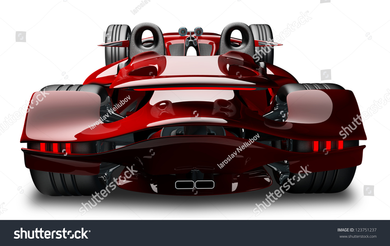 Concept. Red Sport Car (No Trademark. It Is Design And The 3d Model