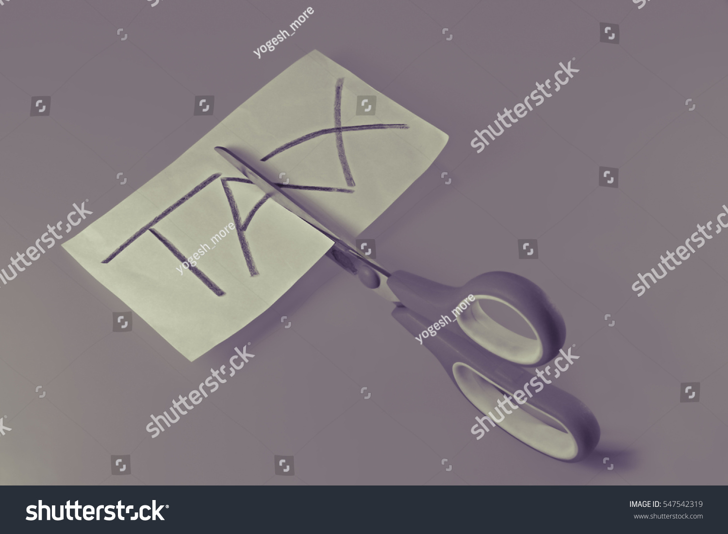 Concept Scissor Cutting Word Tax Stock Photo Shutterstock