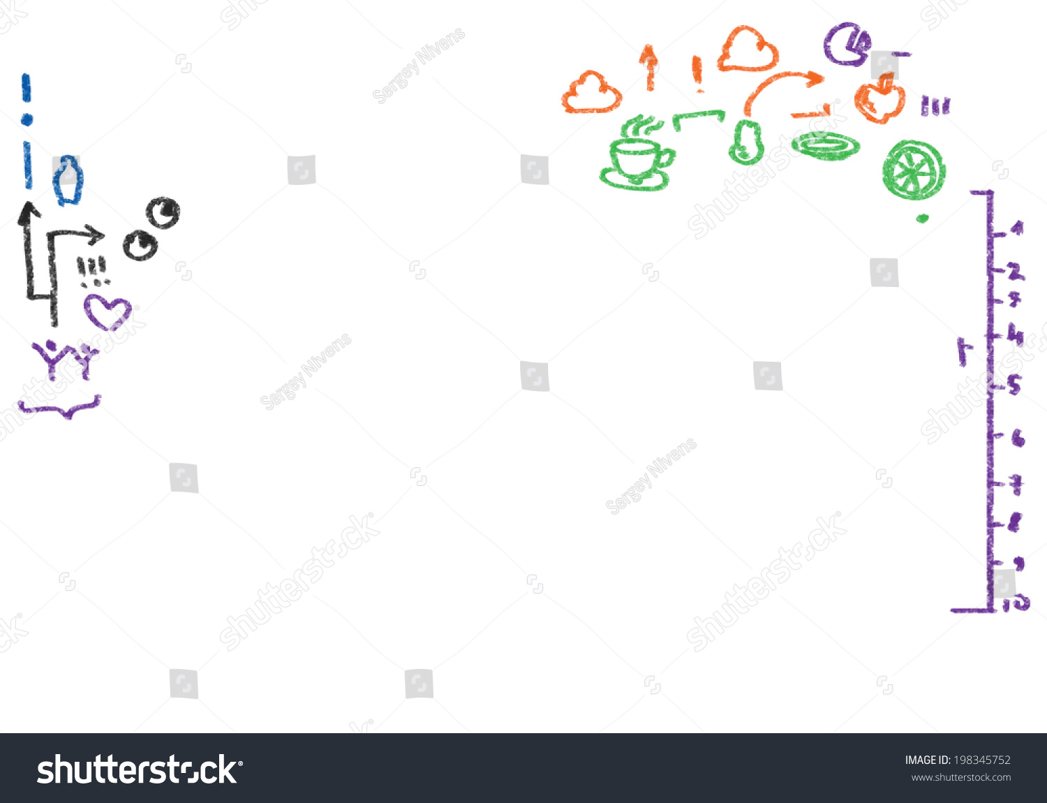 Conceptual image with sketches on white background Conceptual image with sketches on white background