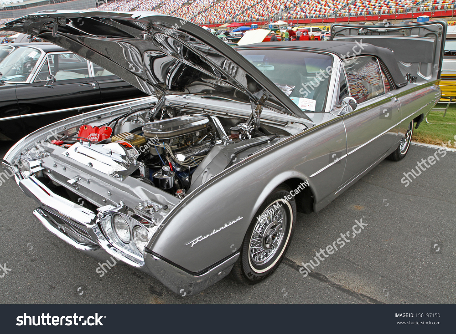 CONCORD NC SEPTEMBER 21 A 1961 Ford Thunderbird on display at the Charlotte Auto Fair classic car show at Charlotte Motor Speedway in Concord North Carolina September 21 2013 CONCORD NC SEPTEMBER 21 A 1961 Ford Thunderbird on display at the Charlotte Auto Fair classic car show at Charlotte Motor Speedway in Concord North Carolina September 21 2013