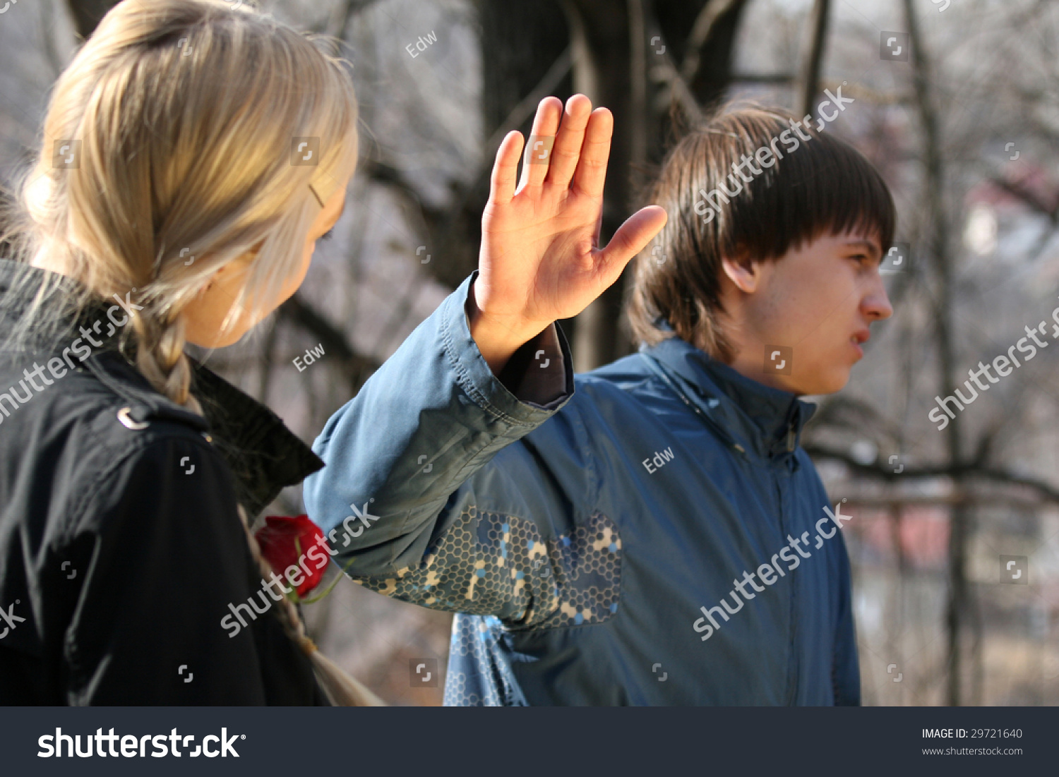 Conflict Scene Between Teenagers Stock Photo 29721640 : Shutterstock