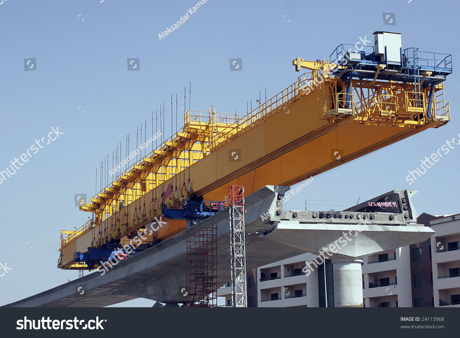 Construction Of The New Railway In Dubai Construction Of The New Railway In Dubai Stock Photo