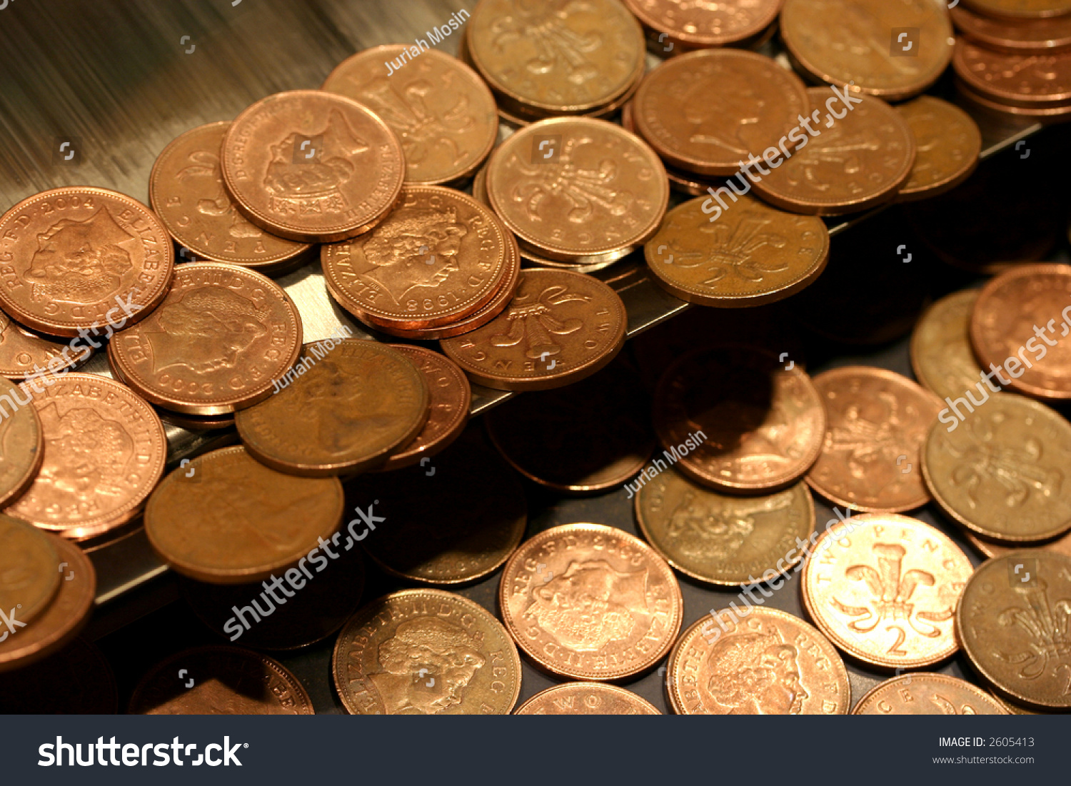 Copper Coins Slot Machine Amusement Game Stock Photo ...