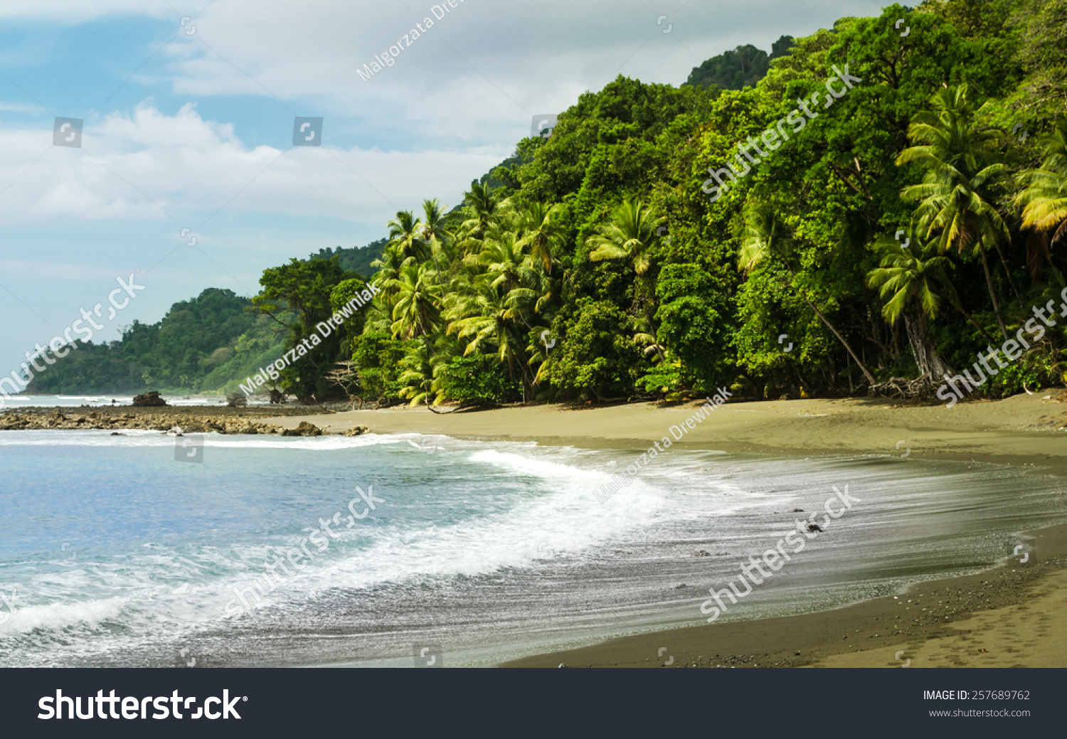 Corcovado National Park beach view Osa Peninsula Costa Rica Corcovado National Park beach view Osa Peninsula Costa Rica