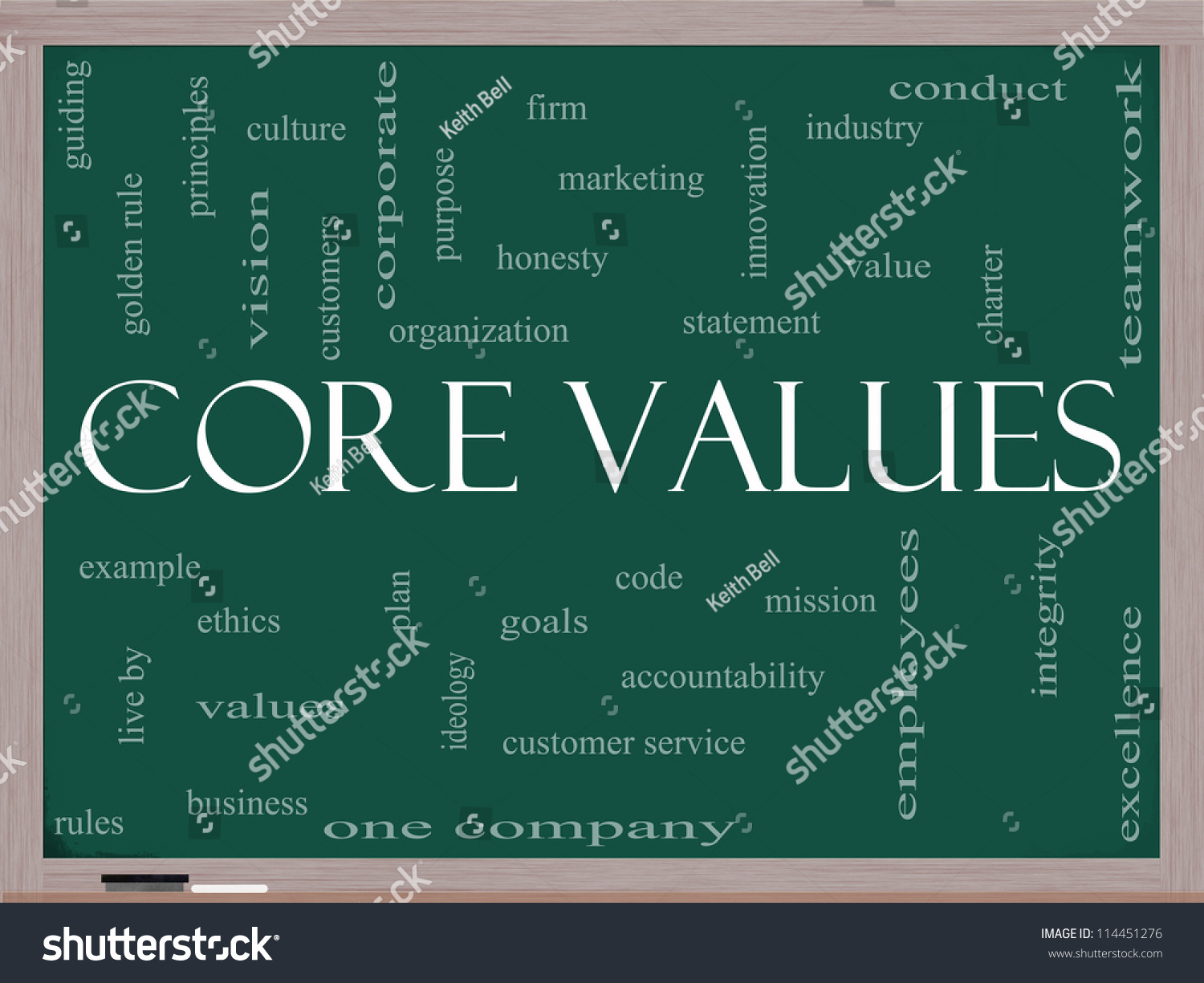 core-values-word-cloud-concept-on-a-blackboard-with-great-terms-such-as