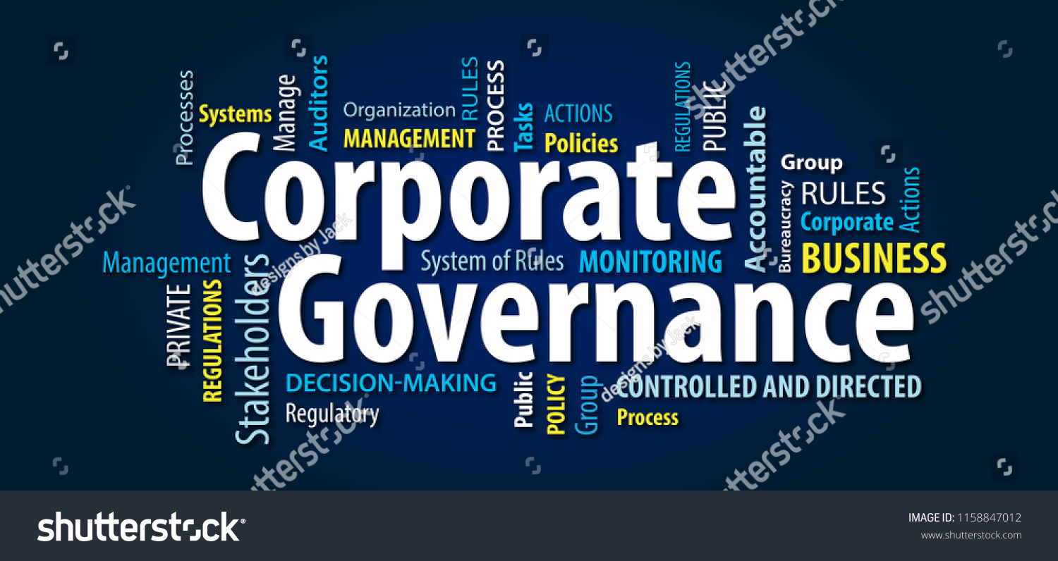 Corporate Governance Word Cloud Stock Illustration