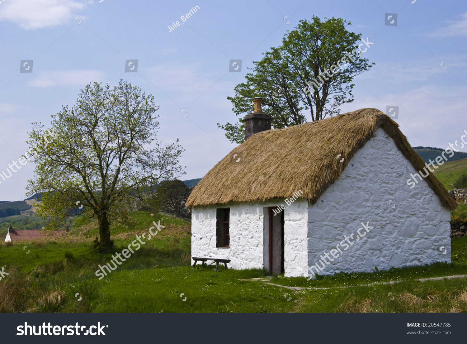 Cosy Little Cottage In A Museum Village In Scotland Stock Photo