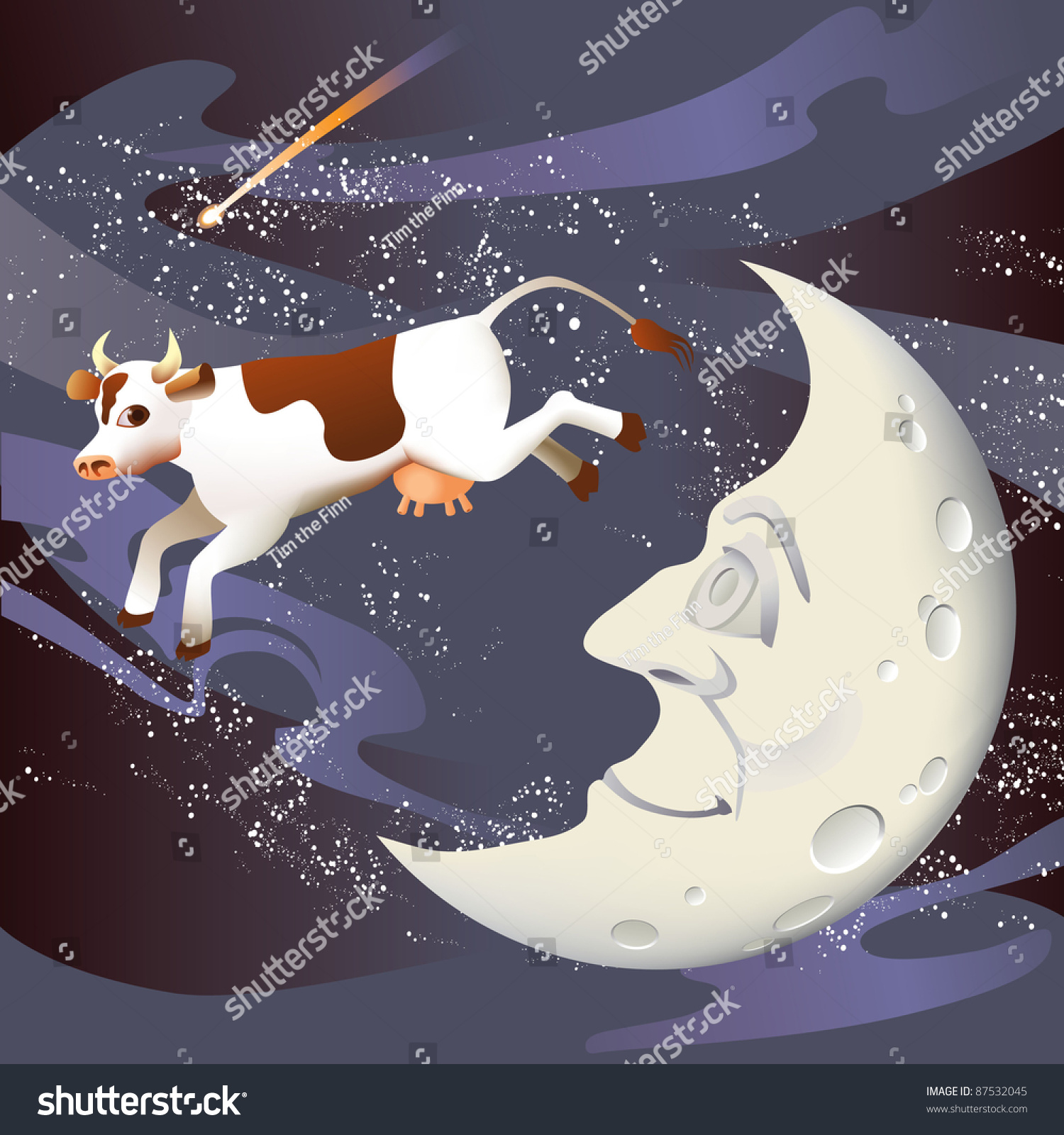 Cow Jumped Over The Moon Stock Photo 87532045 Shutterstock