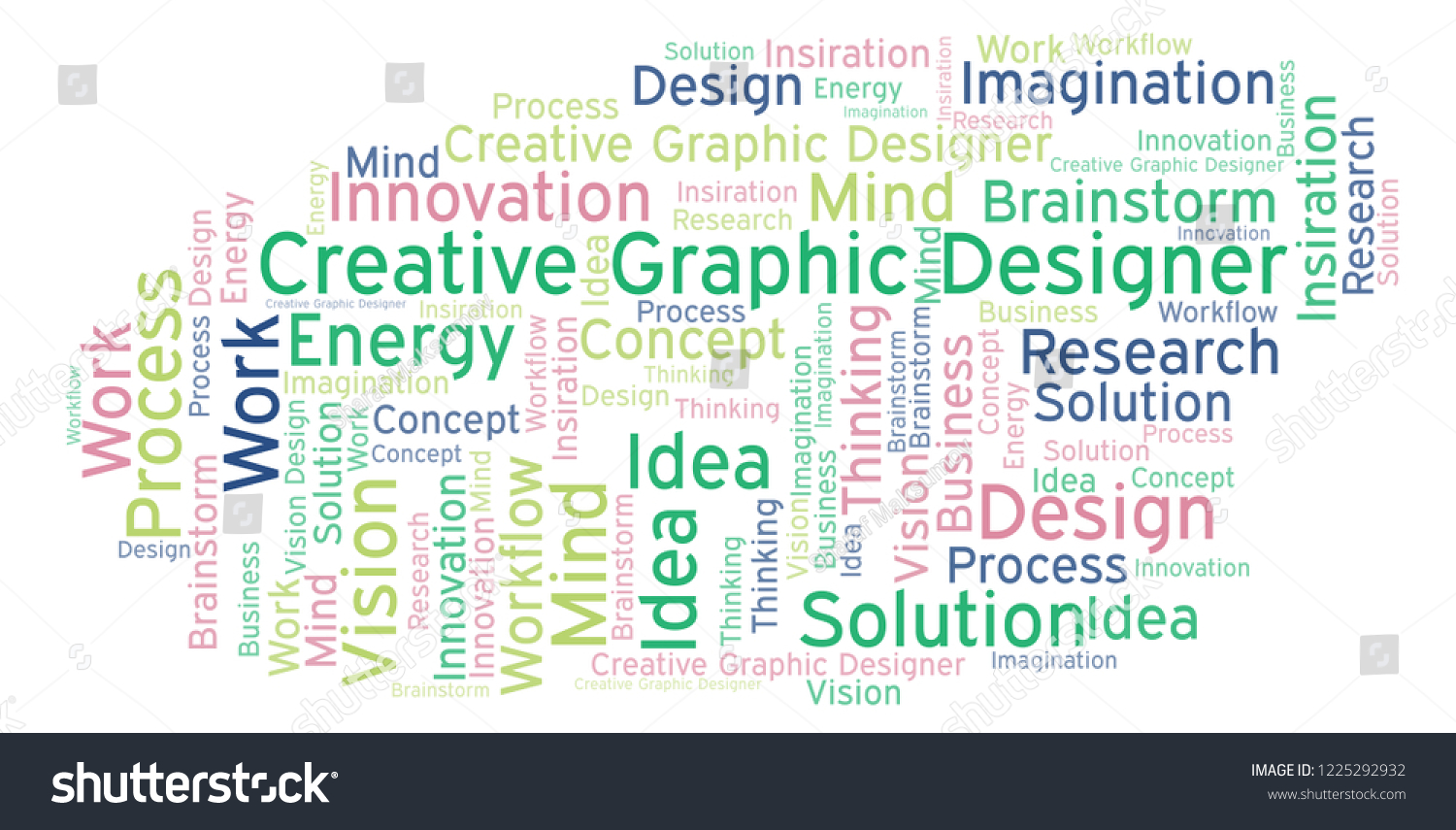 Creative Graphic Designer Word Cloud Made Stock Illustration 1225292932