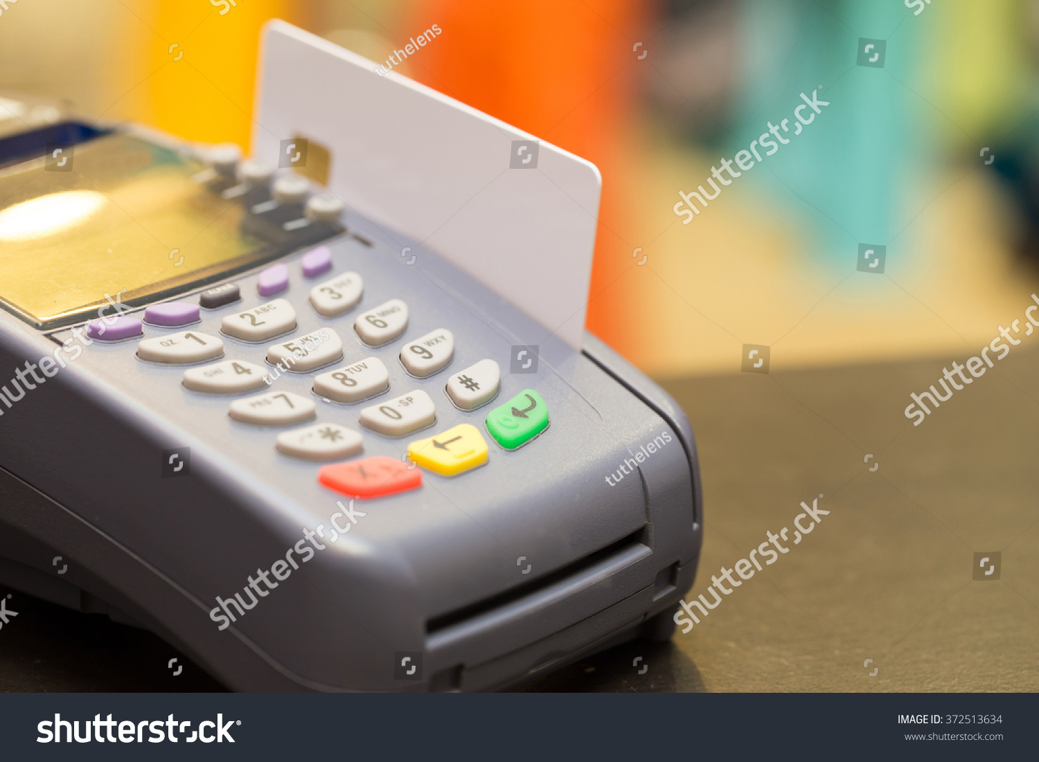 Credit Card Machine With Credit Card Selective Focus Credit Card Machine With Credit Card Selective Focus