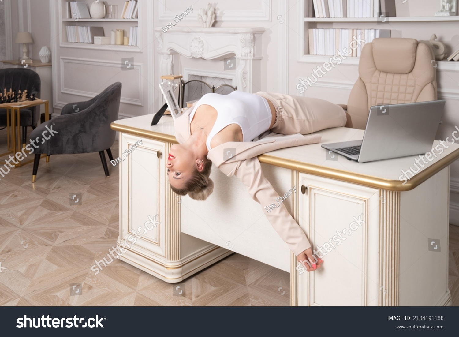 Crime Scene Strangled Pretty Business Woman Stock Photo Edit Now