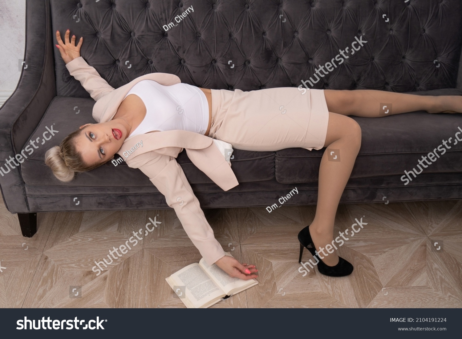 Crime Scene Strangled Pretty Business Woman Stock Photo Edit Now