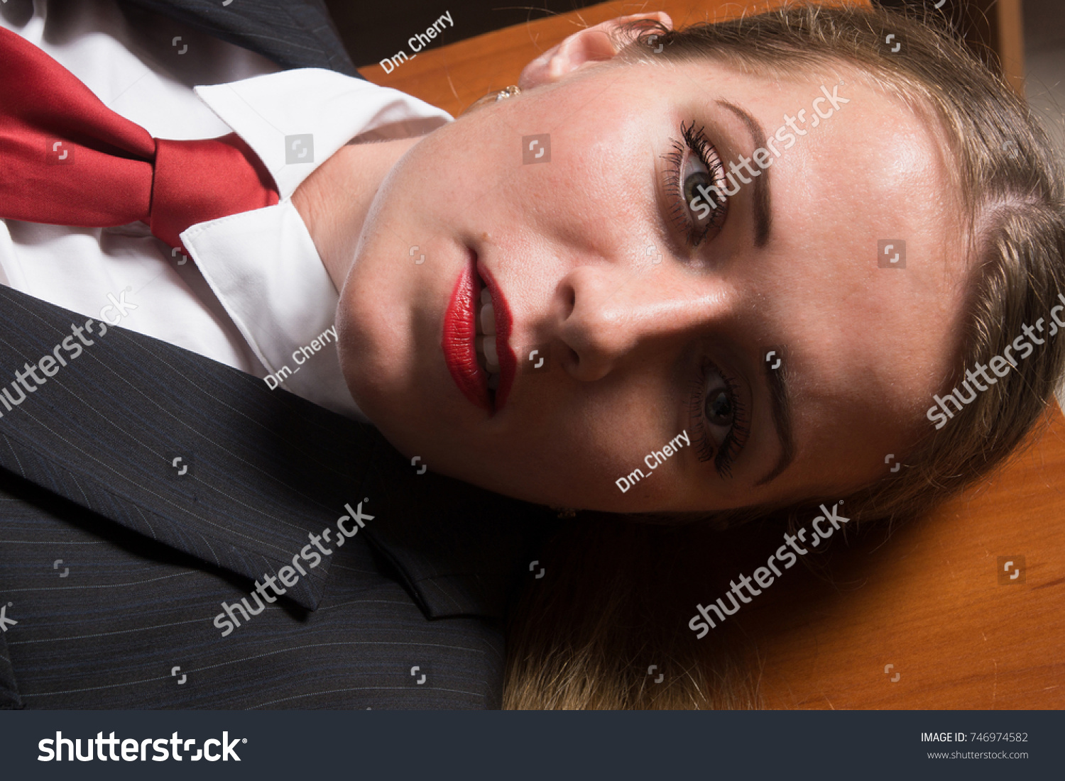 Crime Scene Strangled Pretty Business Woman Foto Stock Shutterstock