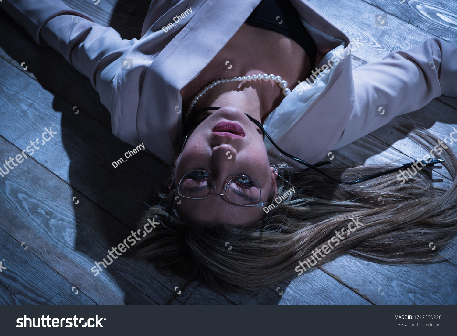 Crime Scene Strangled Pretty Business Woman Stock Photo Edit Now