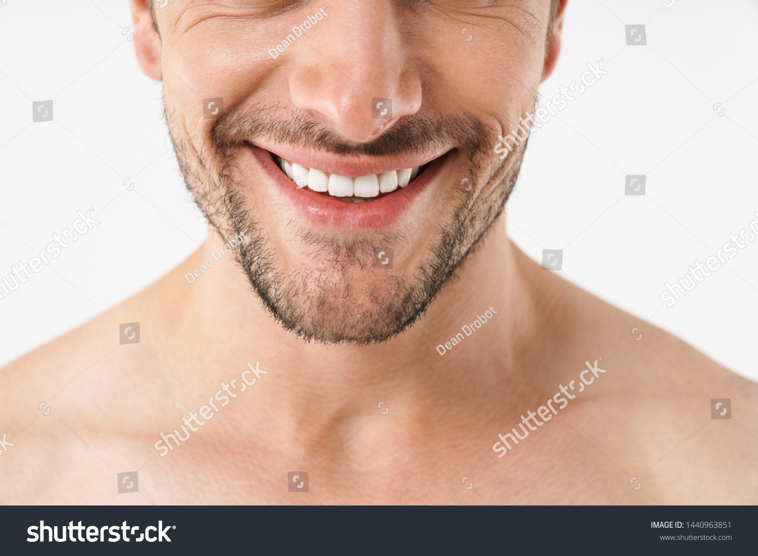 Cropped Photo Closeup Attractive Naked Man Stock Photo 1440963851