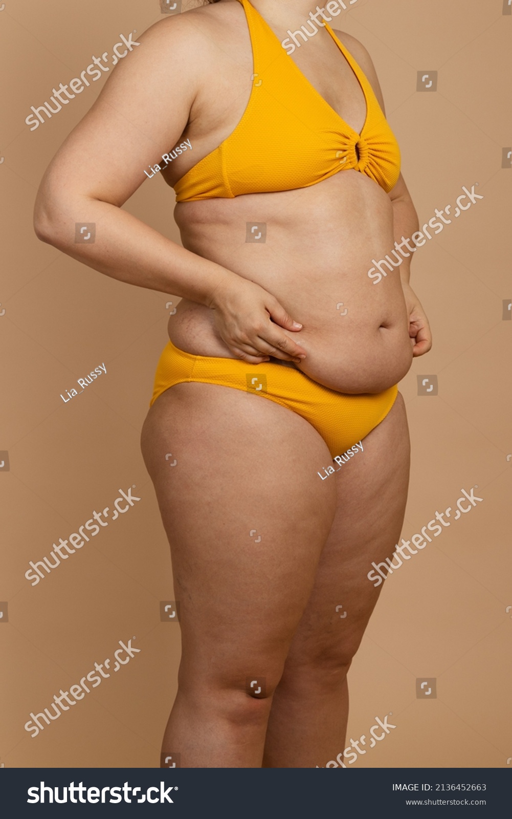 Cropped Vertical Image Overweight Fat Woman Stock Photo Shutterstock