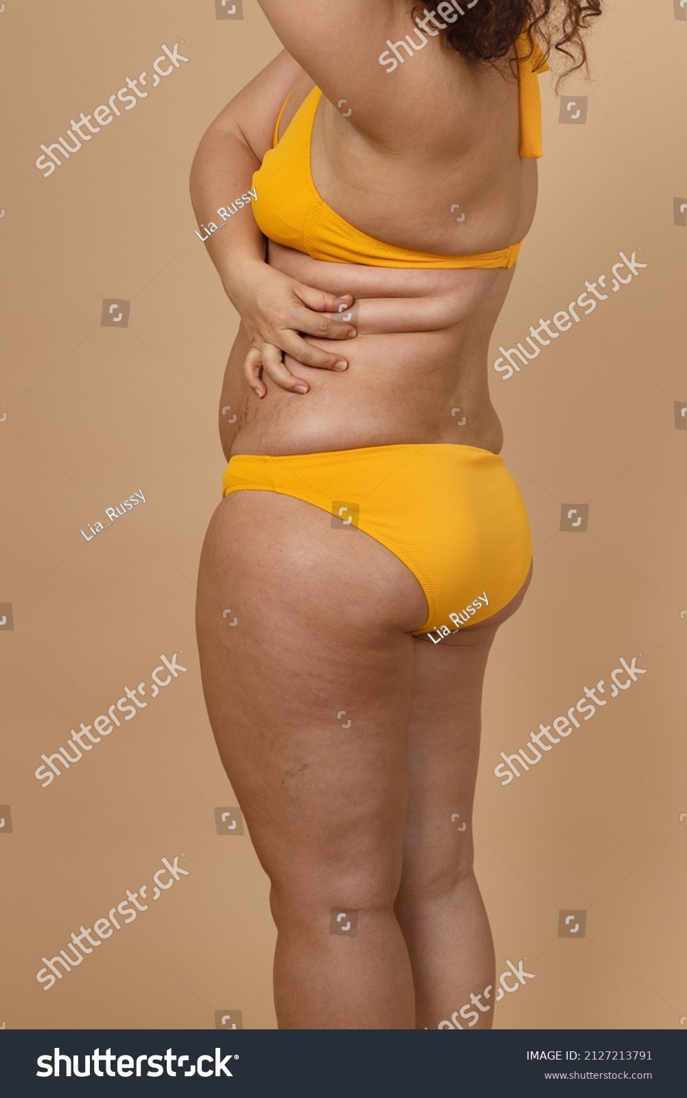 Cropped Vertical Photo Overweight Fat Woman Stock Photo Shutterstock