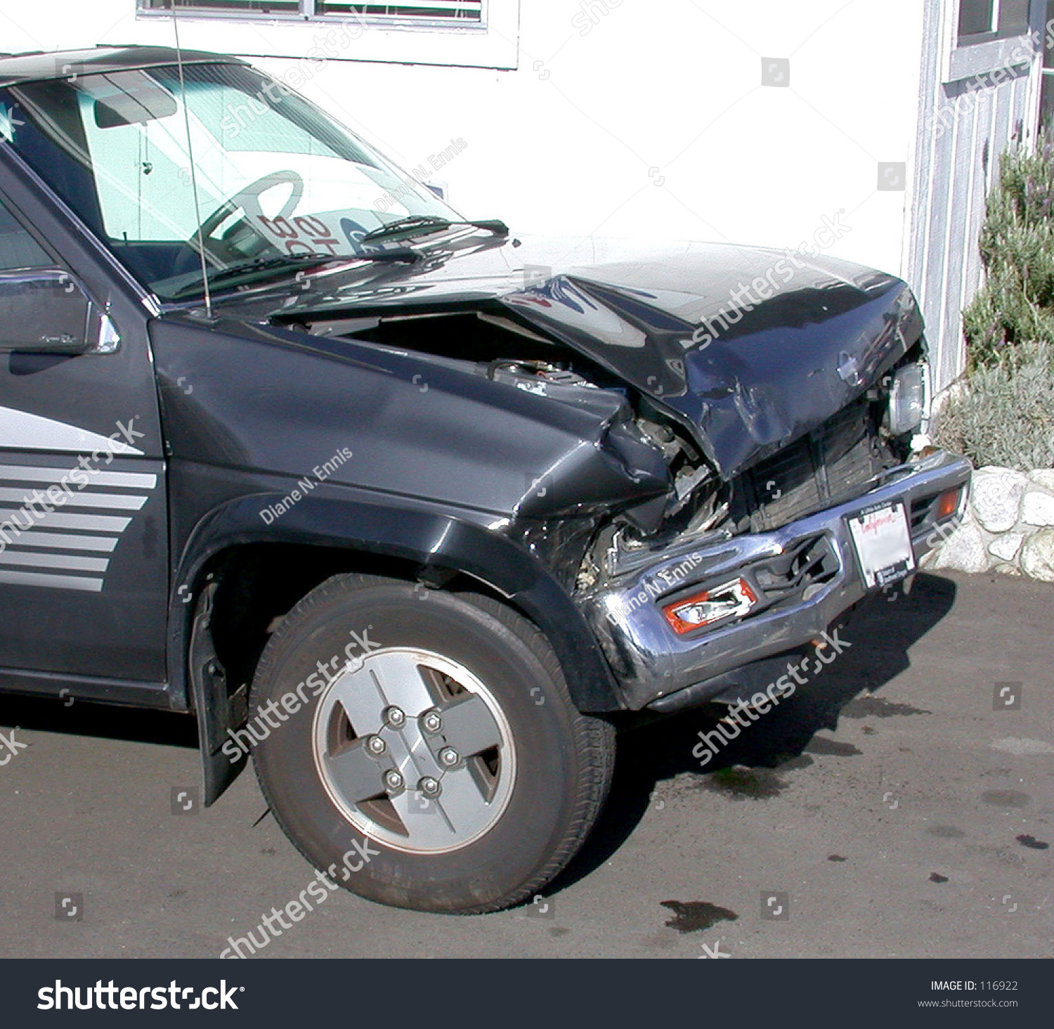 Crumpled Pickup Truck Front End Stock Photo 116922 : Shutterstock